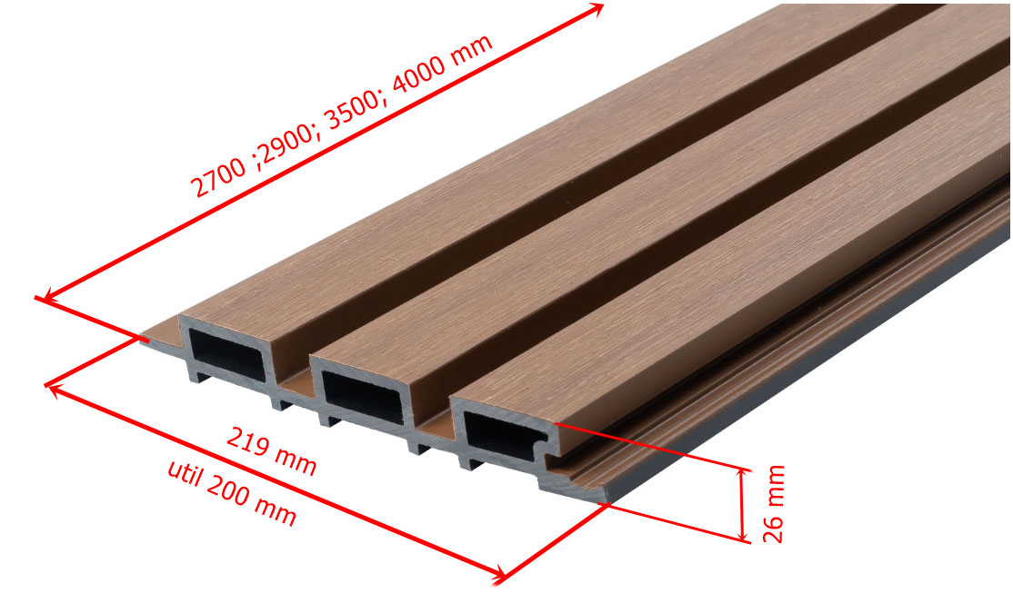 Latech Composite panou riflaj WPC coextrudat pentru pereți interiori exteriori